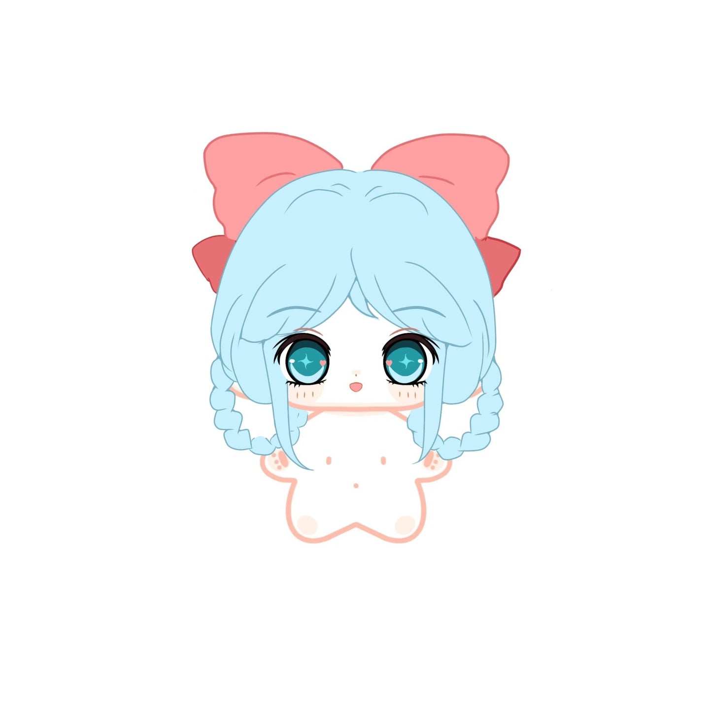 カートゥーン風オーダーメイドぬいぐるみ人形-あなたの好きなキャラクターが選べる 10cm(海星体) - EvaCustomPlush